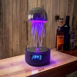 LED, Ambient Light Jellyfish Speaker/Alarm Clock w/ Bluetooth